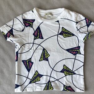 Kenzo Kids White Tee with Colorful Arrow Design